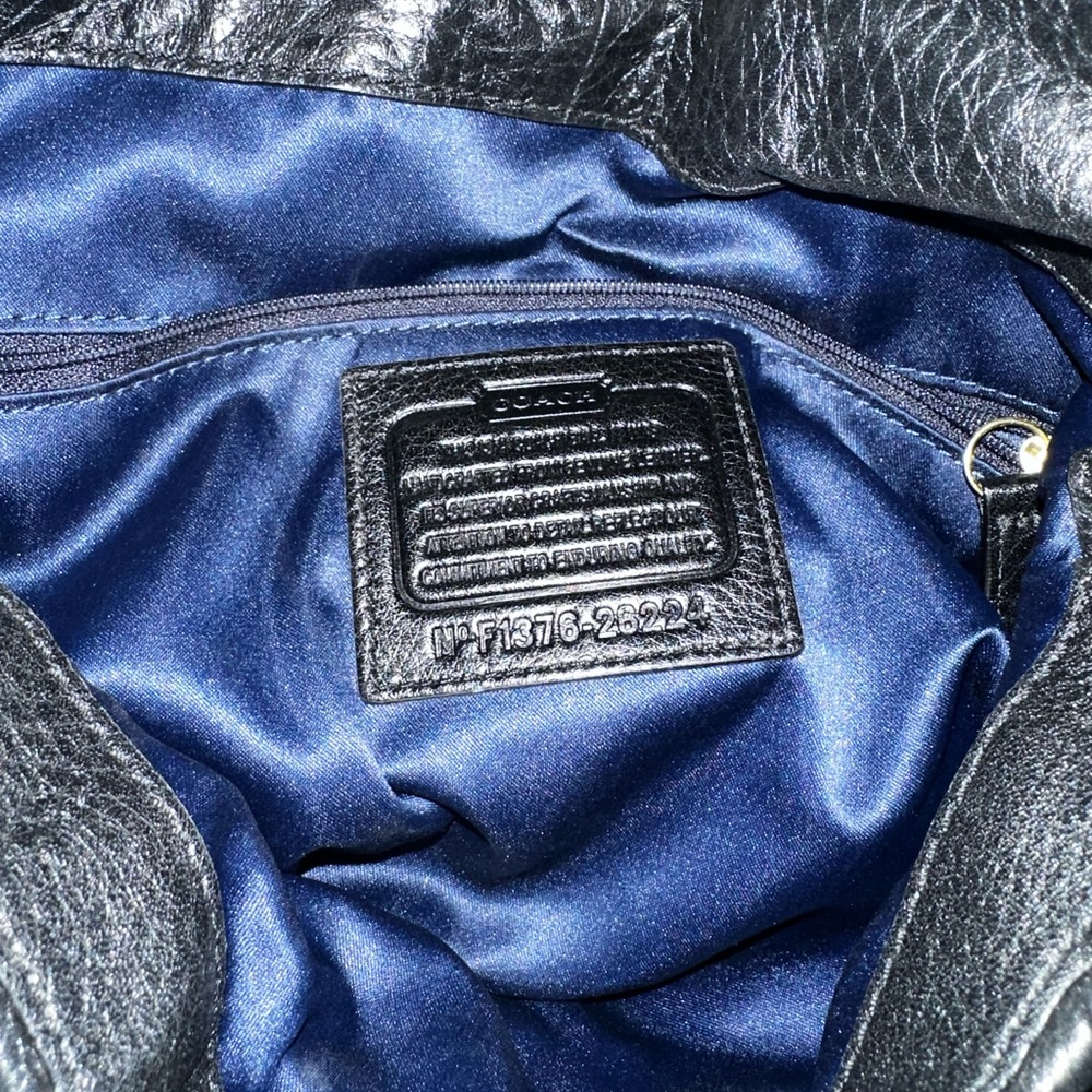Black coach leather bag. Comes with dust bag